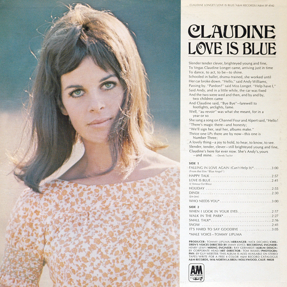 Claudine - Love Is Blue - Back Cover